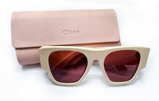 CHLOE CH0233S BEIGE/ROJO