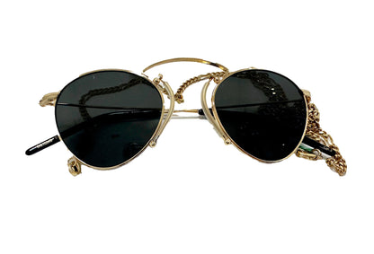 GUCCI GG1034S NEGRO-DORADO CADENA